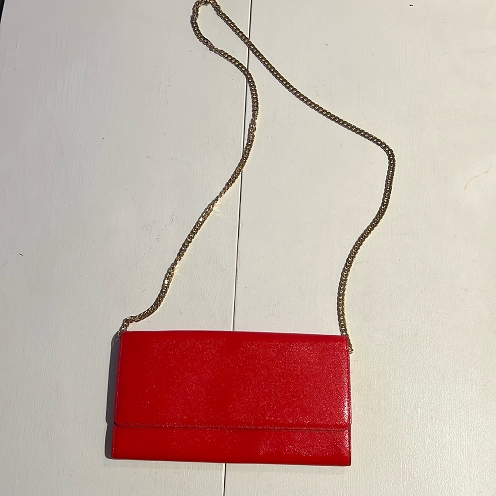 Nordstrom red Crossbody purse clutch